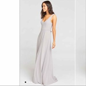Show Me Your Mumu Jenn Maxi Dress in Dove Gray